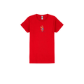 His Mercies Are New Women’s Tee in Red, front view