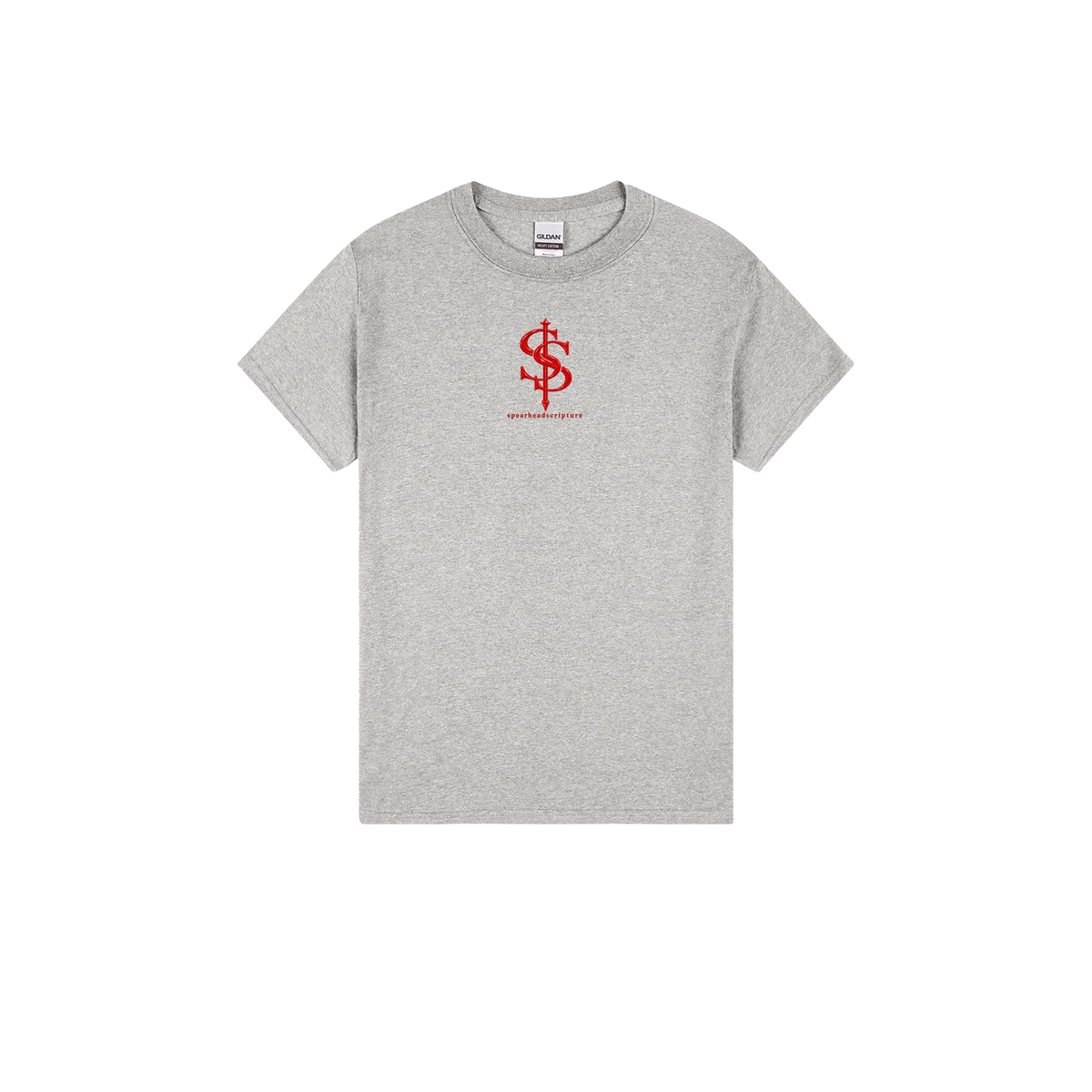 Every Knee Will Bow Tee in Sport Grey, front view